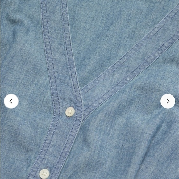 Ralph Lauren Belted Denim Bubble-Sleeve Shirtdress Size 14 NWT - Picture 4 of 11